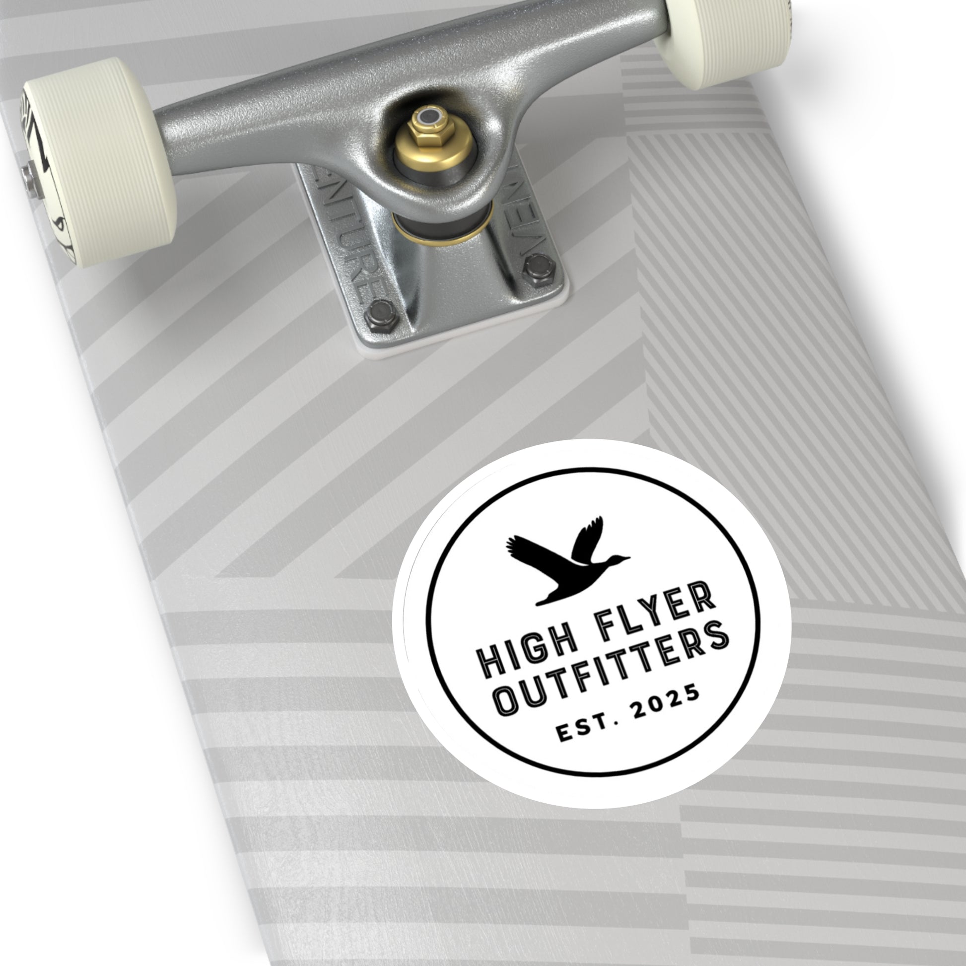 High Flyer Outfitters Round Stickers - Durable Indoor/Outdoor Decals for Adventures