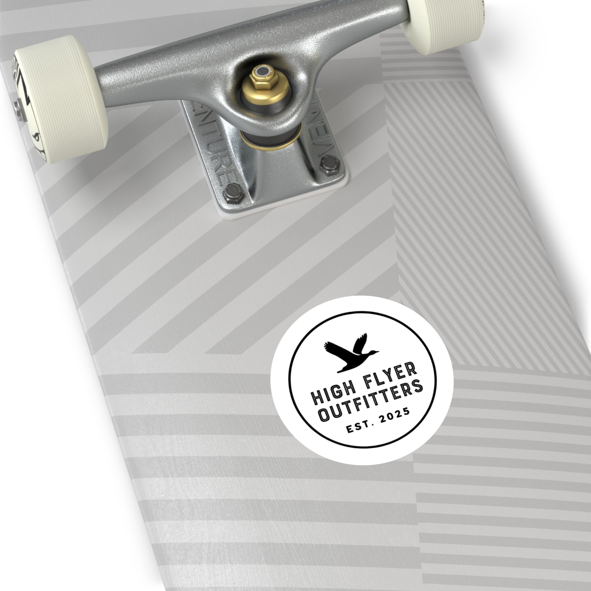 High Flyer Outfitters Round Stickers - Durable Indoor/Outdoor Decals for Adventures
