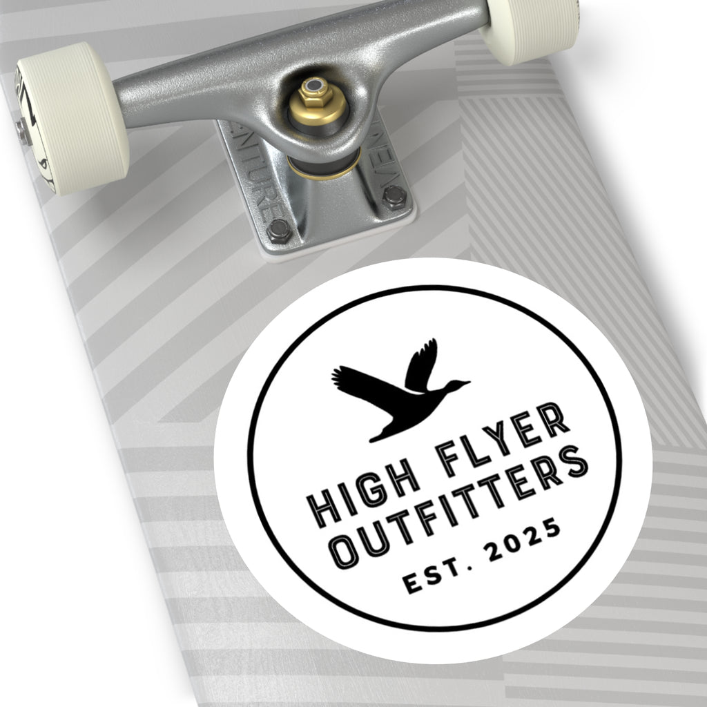 High Flyer Outfitters Round Stickers - Durable Indoor/Outdoor Decals for Adventures