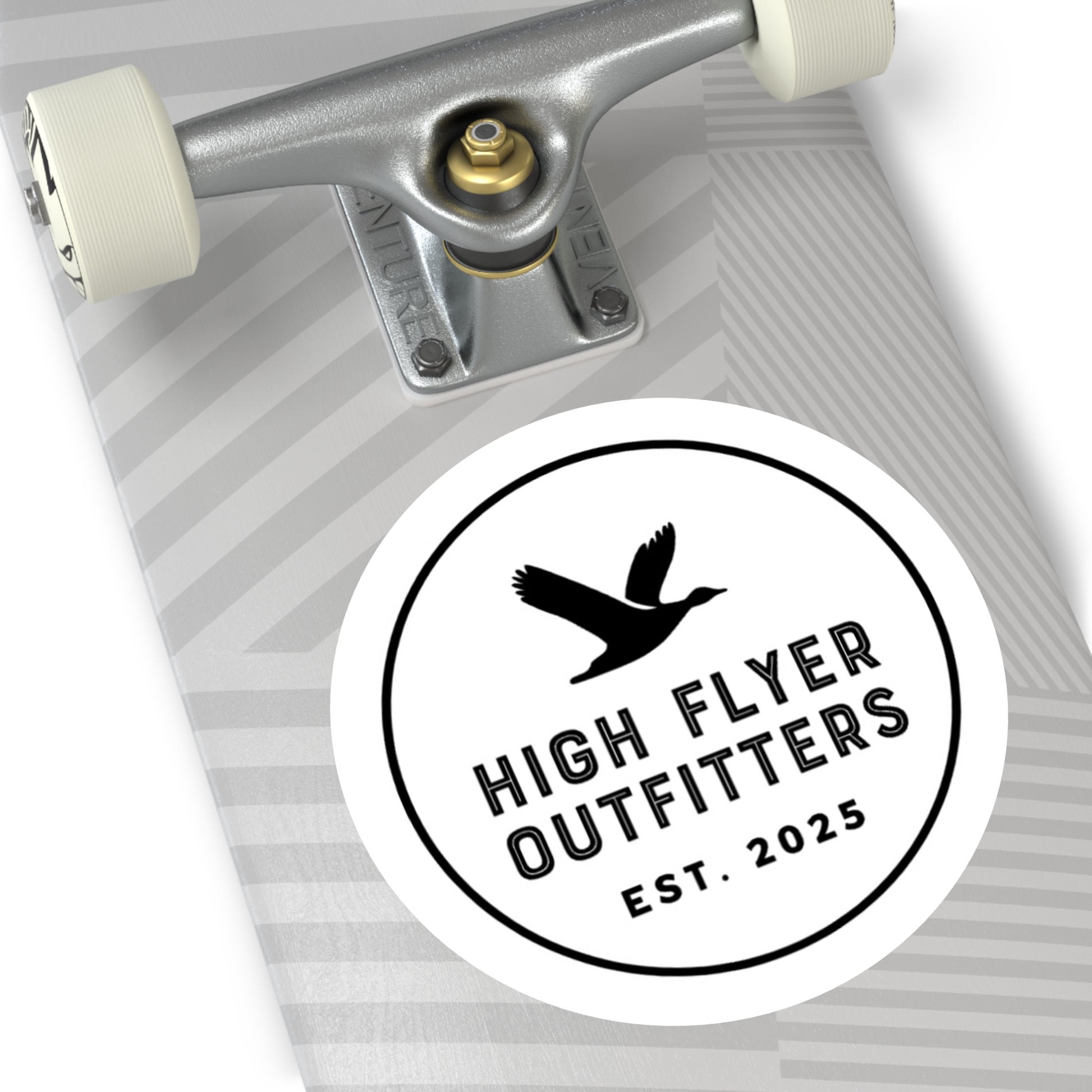 High Flyer Outfitters Round Stickers - Durable Indoor/Outdoor Decals for Adventures
