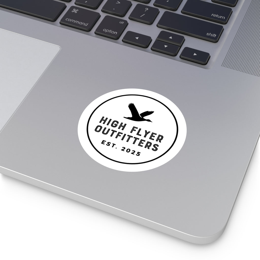 High Flyer Outfitters Round Stickers - Durable Indoor/Outdoor Decals for Adventures