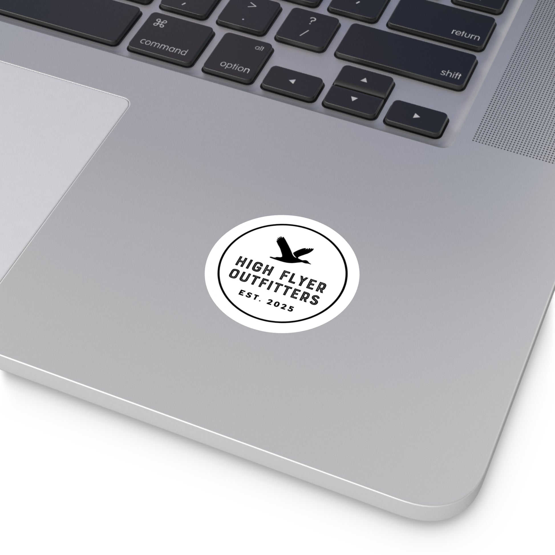 High Flyer Outfitters Round Stickers - Durable Indoor/Outdoor Decals for Adventures