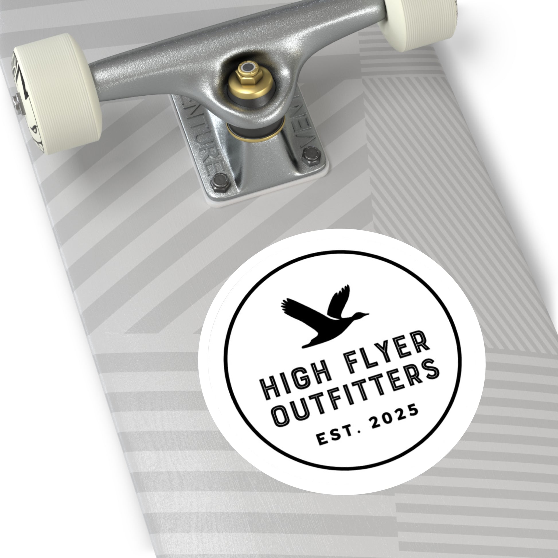 High Flyer Outfitters Round Stickers - Durable Indoor/Outdoor Decals for Adventures
